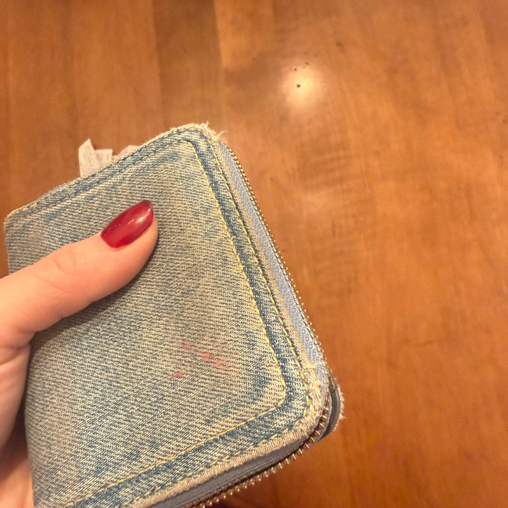 Coach Denim Wallet with Gold Accent - Picture 6 of 7